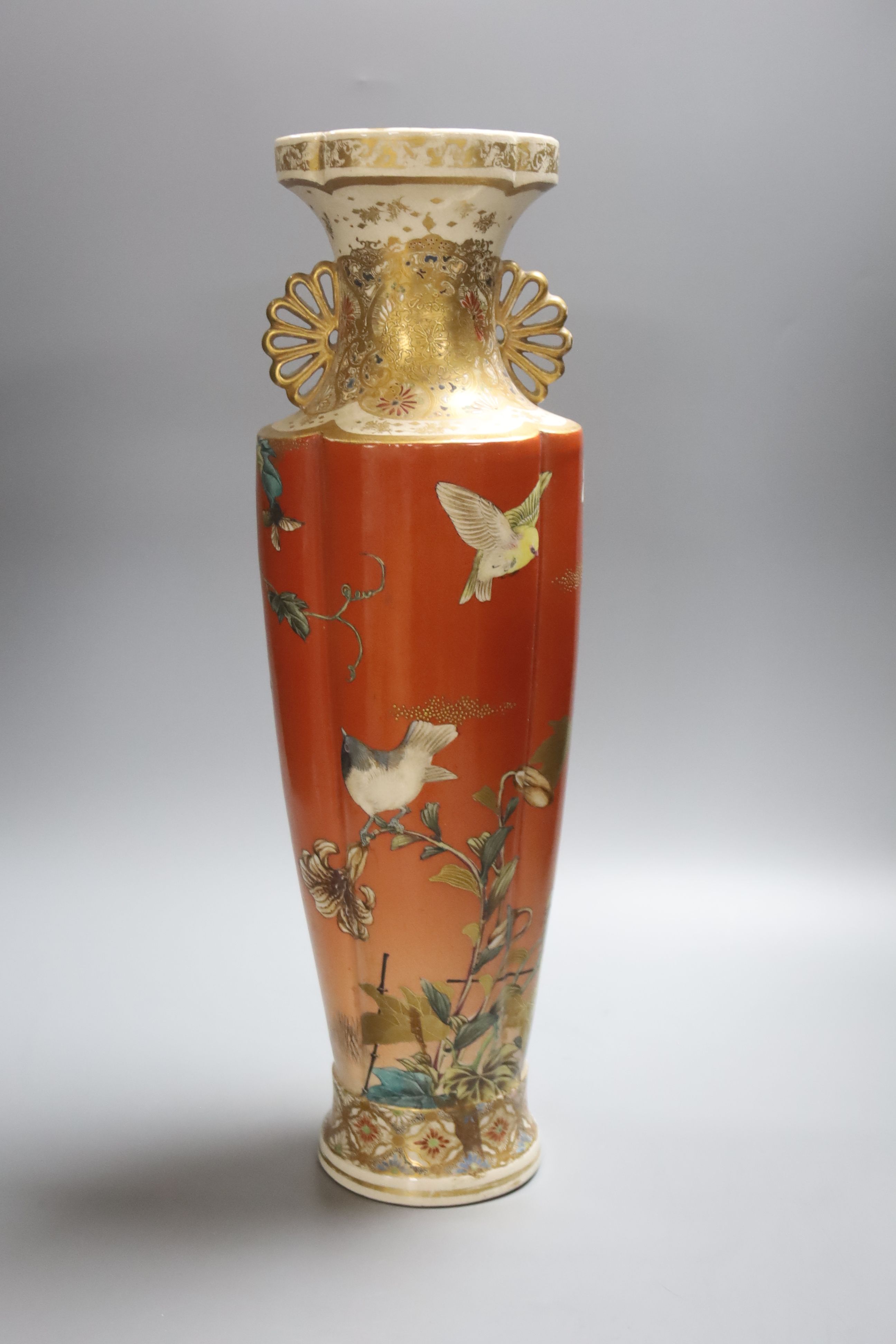 A Japanese Satsuma vase, early 20th century, height 46cm